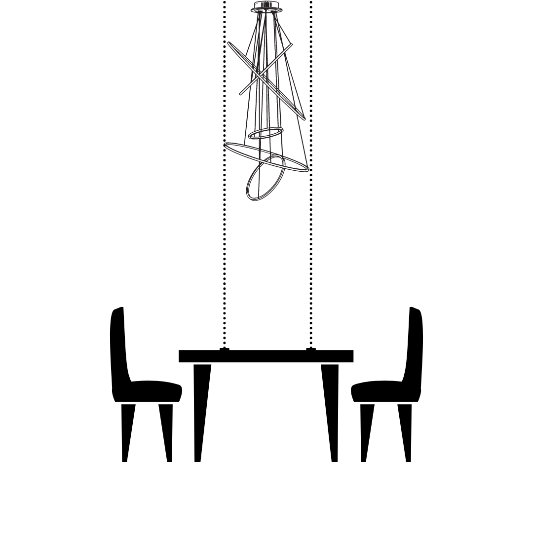 Pendente Centralizado - tipo de pendente