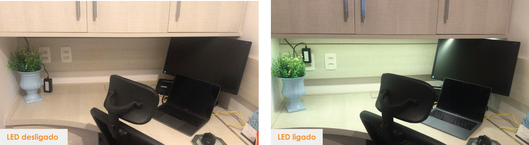 Fita de LED para armário e cabeceira