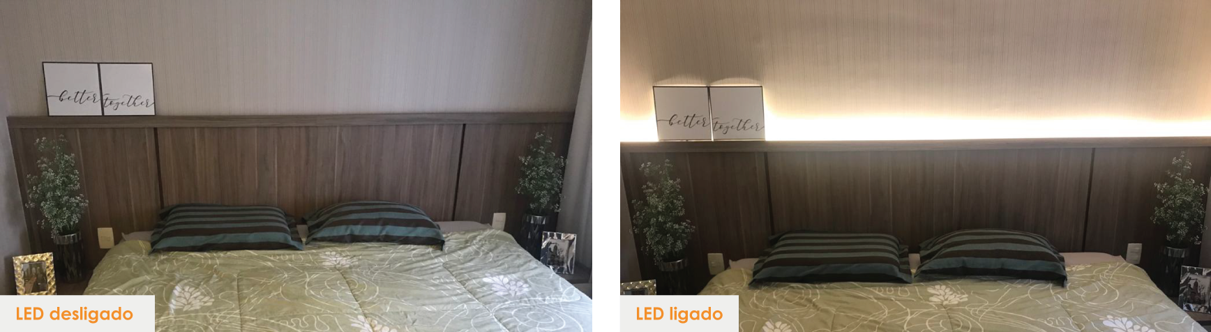 Fita de LED para armário e cabeceira