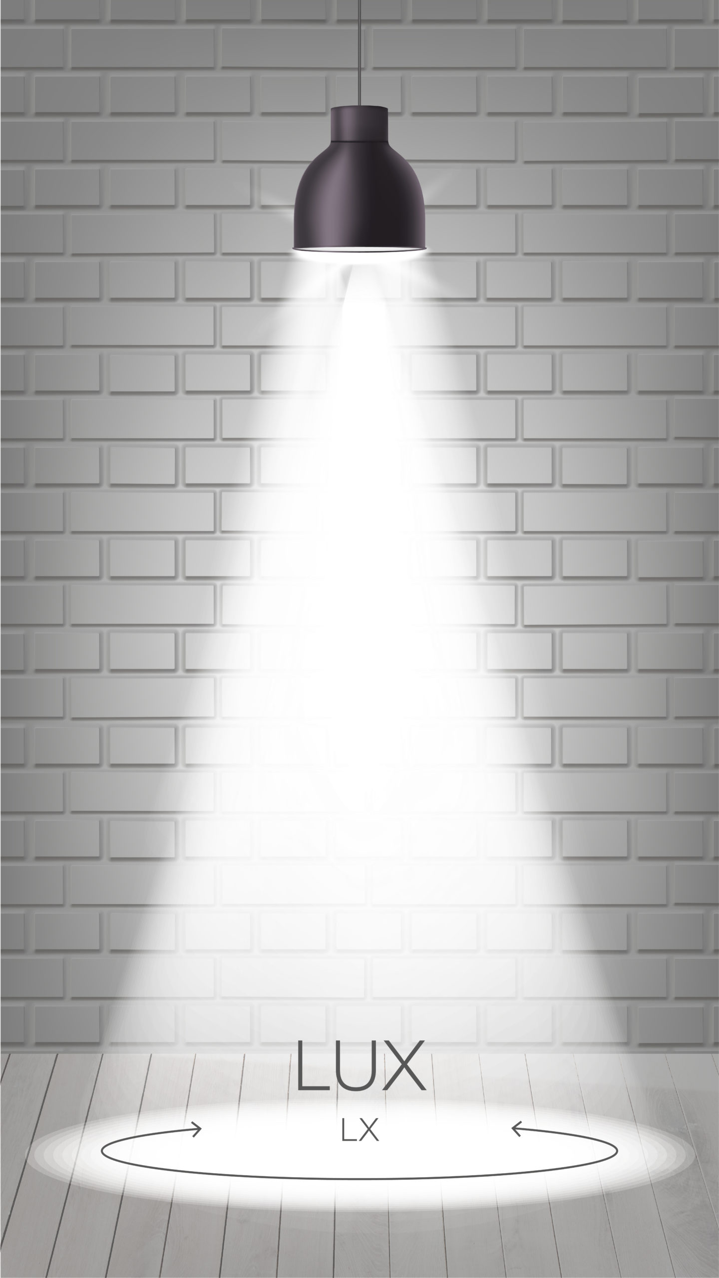 Ilustração de Fluxo Luminoso por Área - Lux