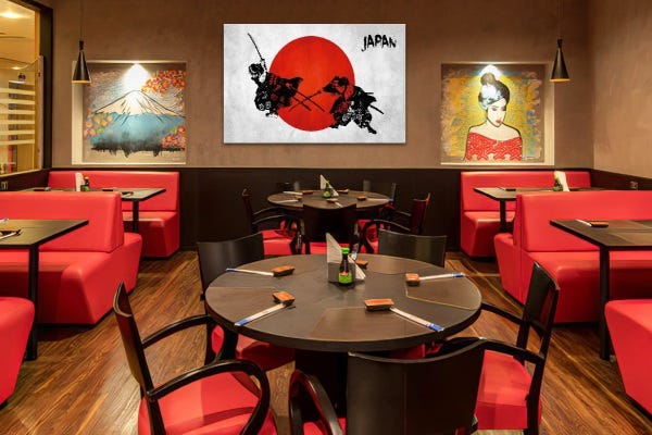 Decoração e Iluminação de Restaurante Japonês