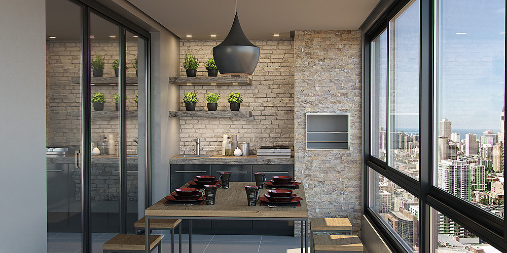 Iluminação de varanda gourmet