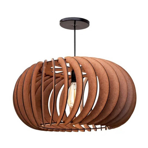 Pendente de Madeira com Lâmpadas de Filamento