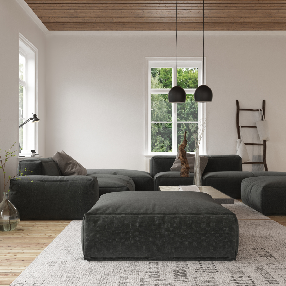 Pendentes sobre a mesa de centro