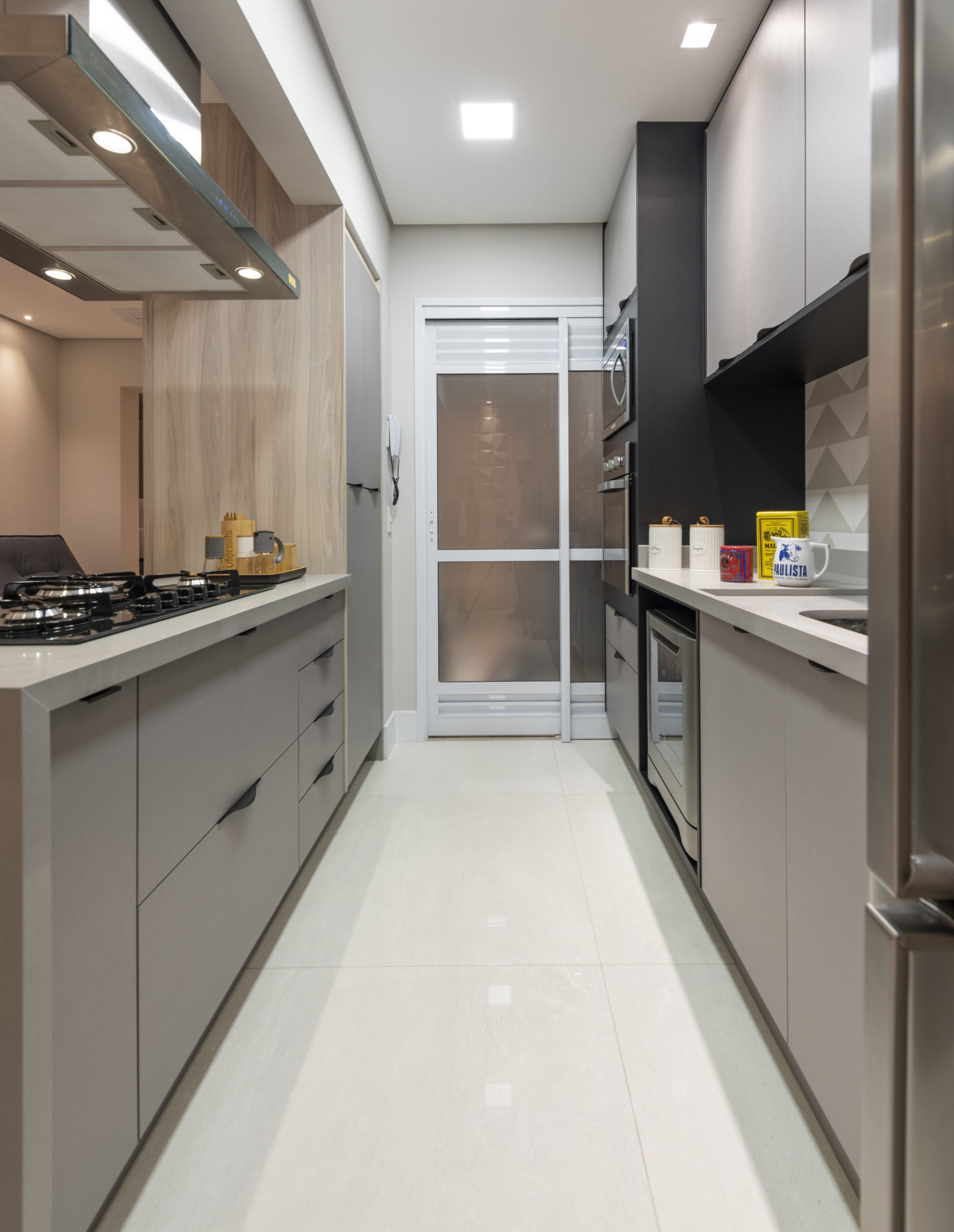 Placas de LED na cozinha