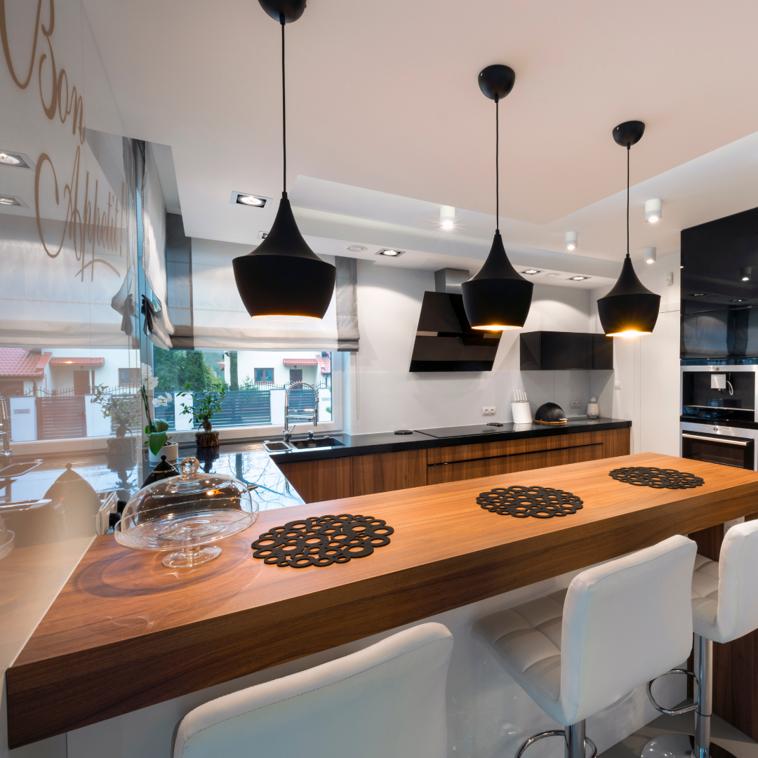 Pendentes sobre bancada