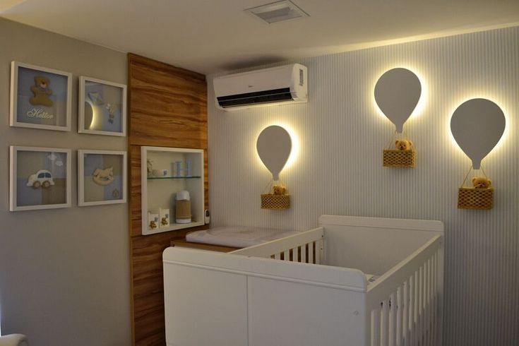 Arandelas em formato de balão quarto de bebê - Fonte Pinterest