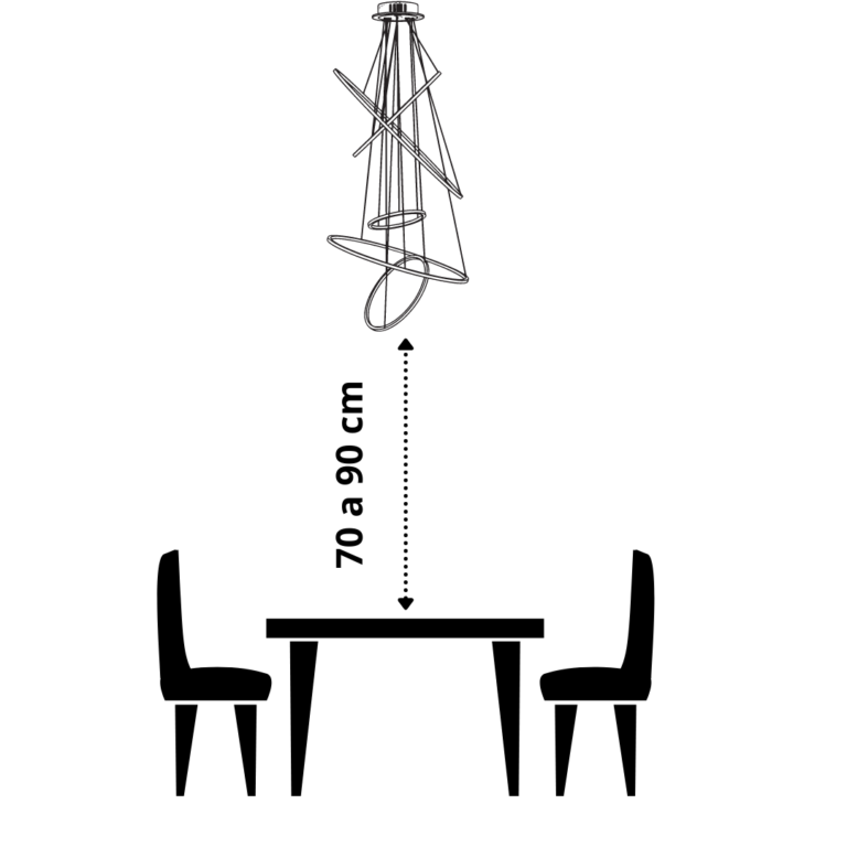 iluminação para mesa de jantar
