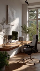 Home Office com luz natural